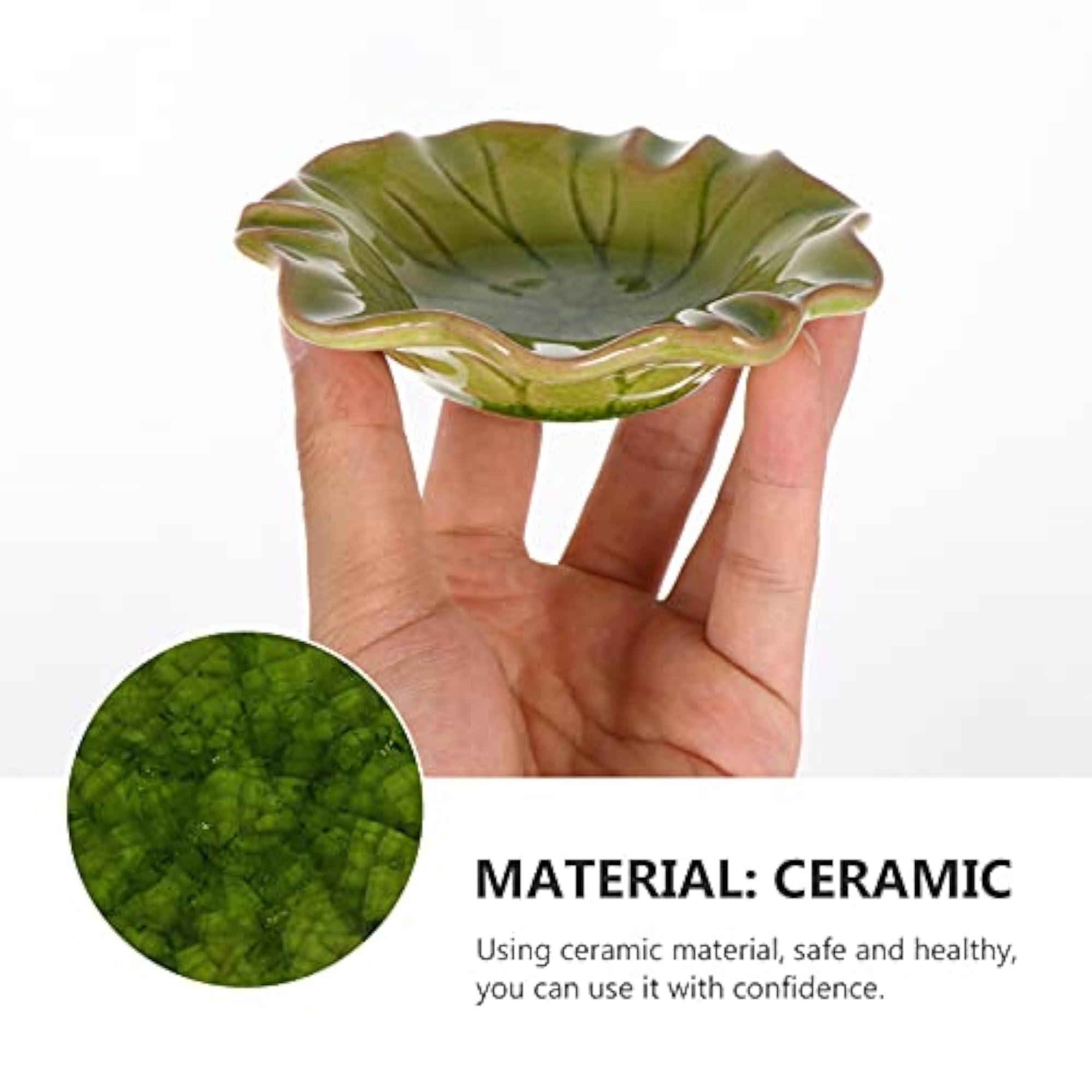 Ceramic Leaf Bowl Tray for Essential Oils Diffusing